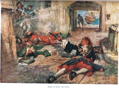 Death of Davis, the Pirate, illustration from 